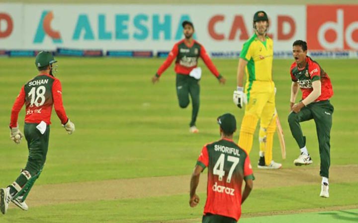 নাসুমের ঘূর্ণিতে অস্ট্রেলিয়ার বিপক্ষে প্রথম জয় বাংলাদেশের