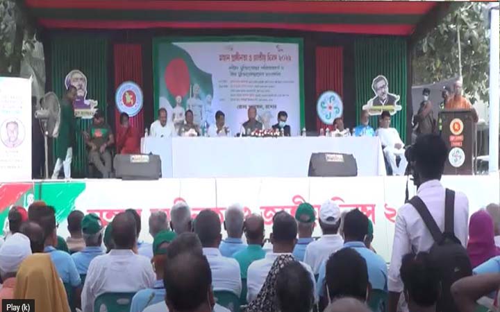 যশোরে বীর মুক্তিযোদ্ধাদের সম্মানে সংবর্ধনা অনুষ্ঠান