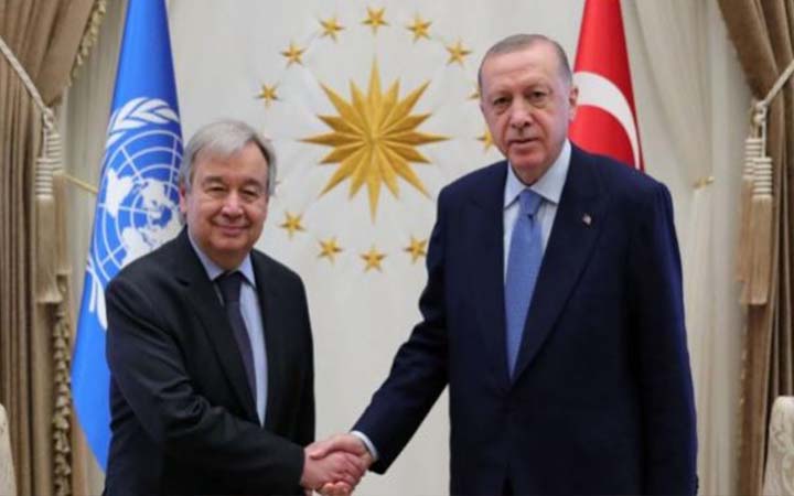 ইউক্রেনে শান্তি প্রতিষ্ঠায় কাজ করার অঙ্গীকার জাতিসংঘ প্রধান ও তুরস্কের প্রেসিডেন্টের