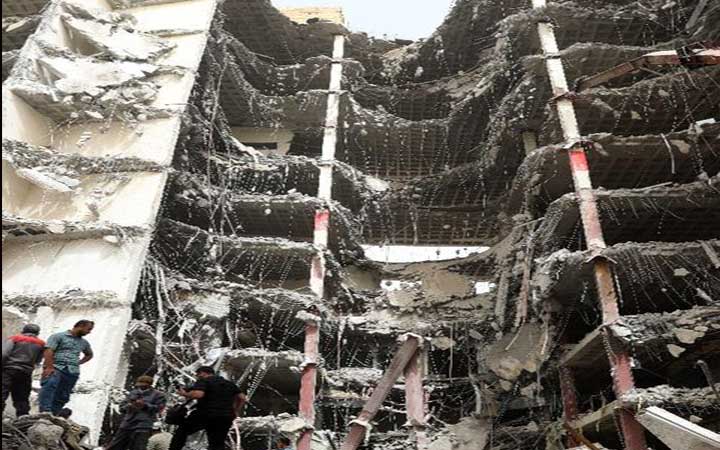 ইরানে টাওয়ার ব্লক ধসে মোট ৩৪ জনের মৃত্যু