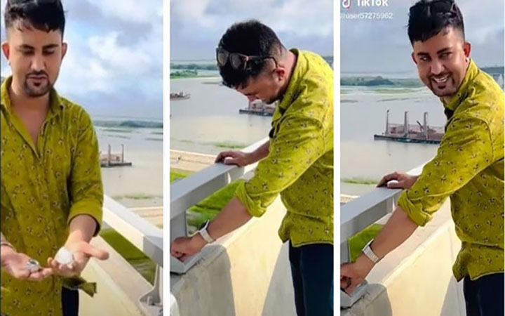 পদ্মা সেতু থেকে  নাট, বল্টু  খুলে  নেয়া যুবক  গ্রেফতার