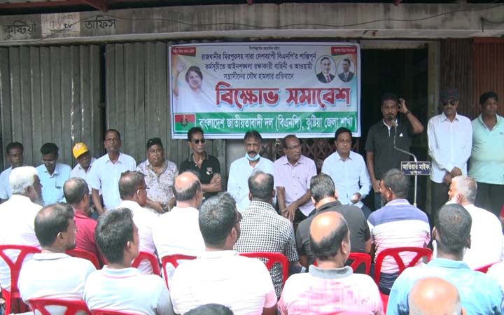 কুষ্টিয়া জেলা বিএনপির বিক্ষোভ সমাবেশ