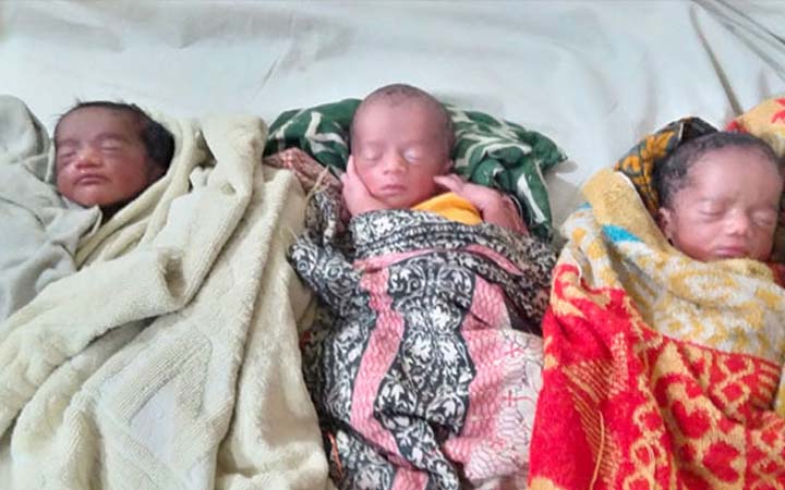 একসঙ্গে ৩ সন্তানের জন্ম, দুশ্চিন্তায় বাবা