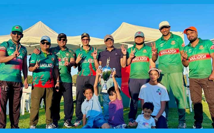 কমনওয়েলথ ক্রিকেট টুর্নামেন্টে চতুর্থবারের মতো চ্যাম্পিয়ন বাংলাদেশ দূতাবাস