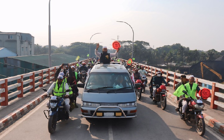 অভয়নগরে ইসলামী আন্দোলনের মোটরসাইকেল শোভাযাত্রা