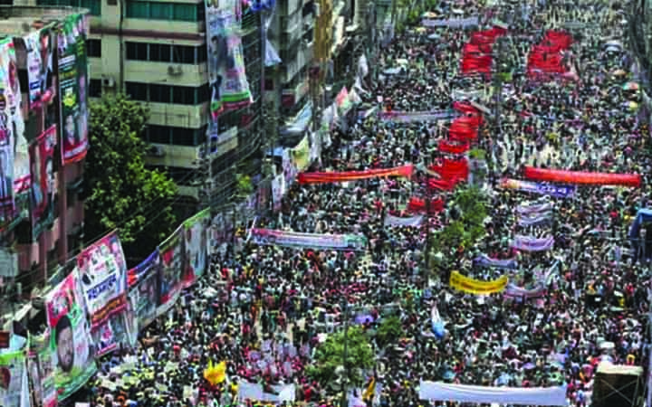নয়াপল্টনে জনসমুদ্র, বিএনপির মহাসমাবেশ শুরু