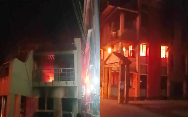 পিরোজপুরে সাবেক এমপি ও মেয়রের বাড়িতে আগুন
