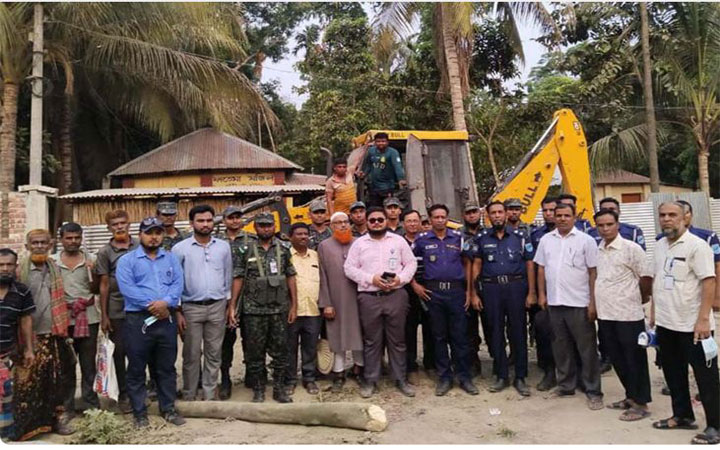 গোপালগঞ্জের কাশিয়ানীতে উচ্ছেদ অভিযান