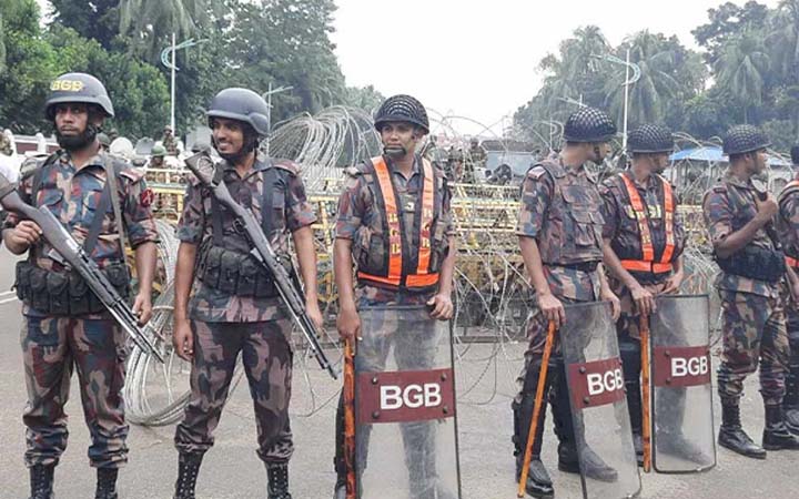 বঙ্গভবন এলাকায় ২ প্লাটুন বিজিবি মোতায়েন