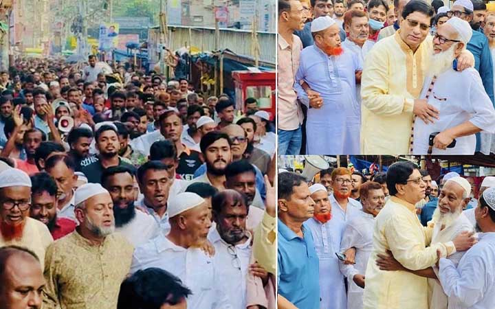 যাত্রাবাড়ীতে উঠান বৈঠক ও গণসংযোগ নবীউল্লাহ নবীর