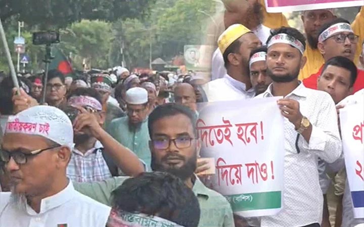 যমুনা ঘেরাওয়ের হুঁশিয়ারি দিয়ে শাহবাগ ছাড়লেন শিক্ষকরা