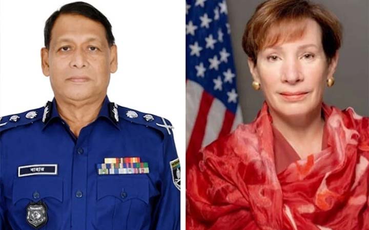 আইজিপির সঙ্গে মার্কিন ভারপ্রাপ্ত রাষ্ট্রদূতের সৌজন্য সাক্ষাৎ