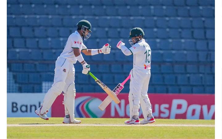 শান্তর সেঞ্চুরি, ৩০১ রানের লিড নিয়ে টাইগারদের ইনিংস ঘোষণা