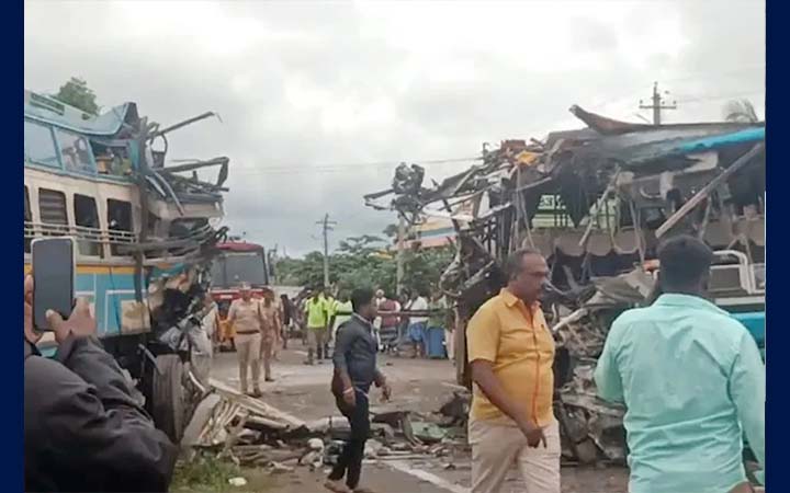 তামিলনাড়ুতে দুই বাসের মুখোমুখি সংঘর্ষে নিহত ৬, আহত ২৮
