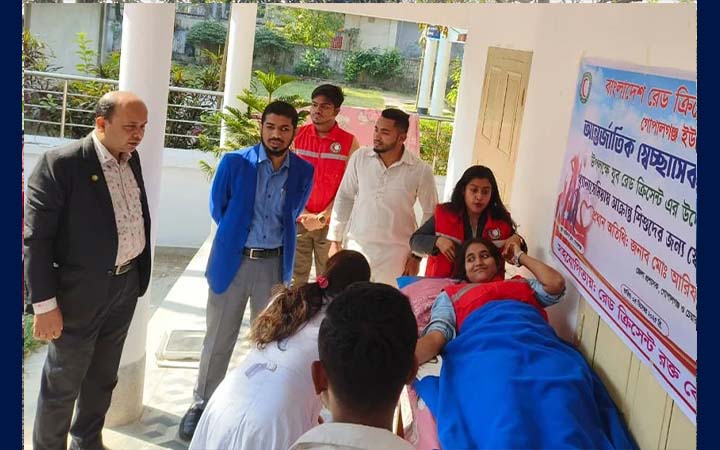 গোপালগঞ্জে থ্যালাসেমিয়ায় আক্রান্ত শিশুদের জন্য স্বেচ্ছায় রক্তদান