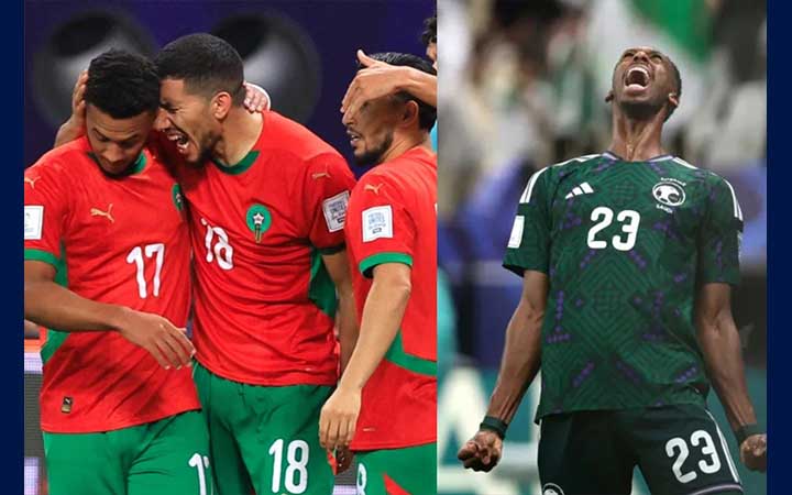 ফিফা আরব কাপ: সেমিফাইনালে মরক্কো ও সৌদি আরব