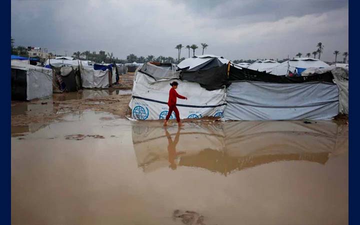 গাজায় ভারী বৃষ্টিতে ২৪ ঘণ্টায় ১০ জনের মৃত্যু: ডব্লিউএইচও
