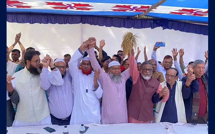 মুন্সীগঞ্জে বিএনপির প্রার্থীকে মনোনয়নবঞ্চিত নেতাদের আনুষ্ঠানিক সমর্থন