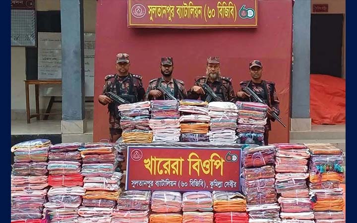 সীমান্তে বিপুল ভারতীয় পণ্য জব্দ করল বিজিবি
