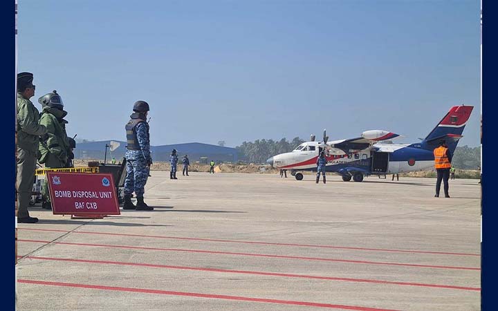 কক্সবাজার বিমানবন্দরে নিরাপত্তা মহড়া