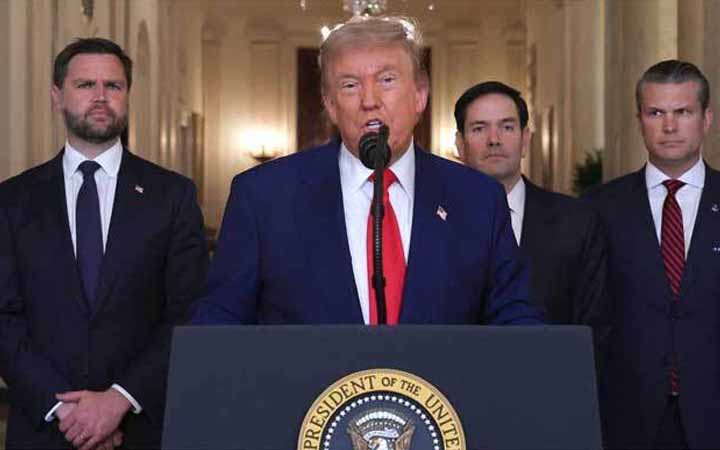 ট্রাম্প ইরানি জনগণকে উদ্দেশ্য করে বললেন,  “আমাদের কাজ শেষ হলে তোমাদের সরকার উৎখাত করো”