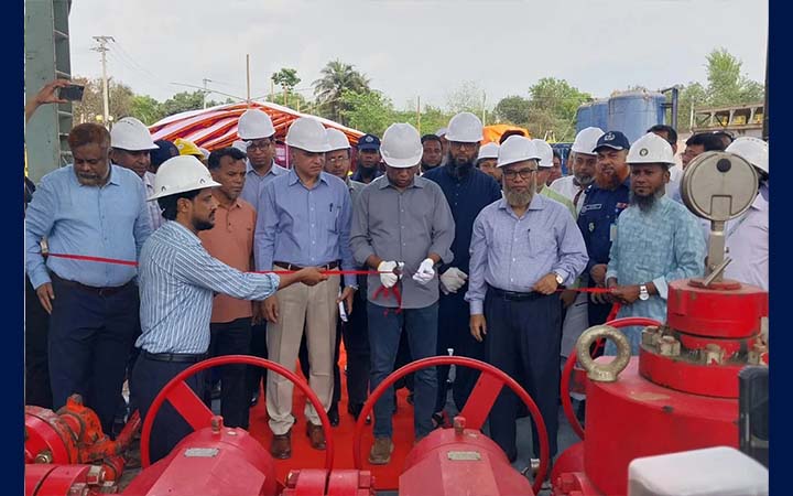 শ্রীকাইলে ৫ নম্বর কূপ উদ্বোধন, প্রতিদিন মিলবে ৮ মিলিয়ন ঘনফুট গ্যাস