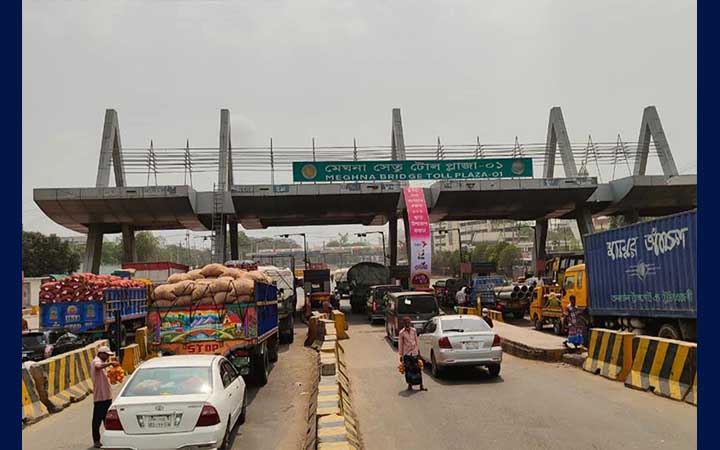 মেঘনা সেতুতে টোল আদায় ১ কোটি ৩৬ লাখ টাকা, যাতায়াতে স্বস্তি