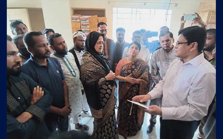 বিশ্বনাথ সরকারি হাসপাতাল পরিদর্শনে এমপি লুনা