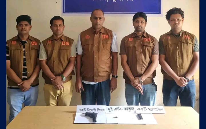 মুন্সীগঞ্জে গুলিসহ বিদেশি পিস্তল উদ্ধার