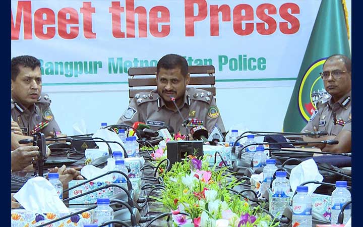 রংপুরে সাংবাদিকদের সাথে নবনিযুক্ত পুলিশ কমিশনারের মতবিনিময়