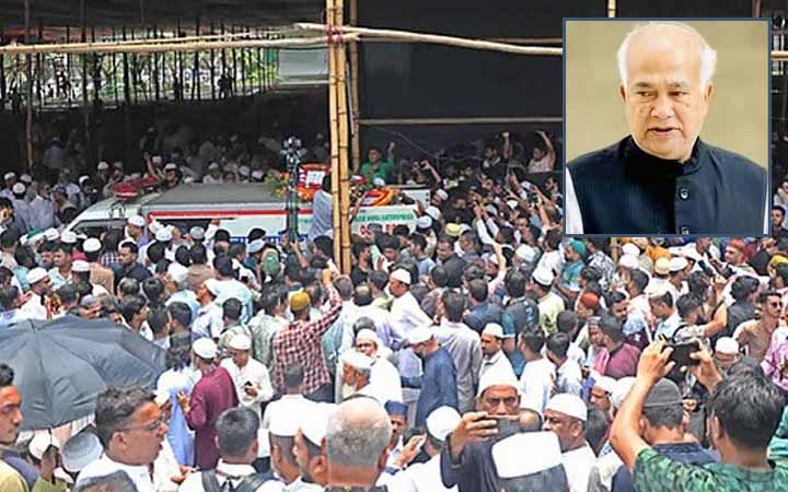 ইঞ্জিঃ মোশাররফের জানাজা ও দাফন সম্পন্ন, জয় বাংলা স্লোগানে বিদায়