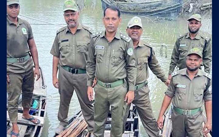 সুন্দরবনে আগুনের তাপে শুঁটকি তৈরি করছিল অবৈধ জেলেরা