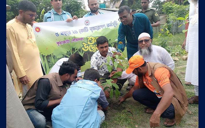 কুয়াকাটায় বৃক্ষরোপণ কর্মসূচির উদ্বোধন
