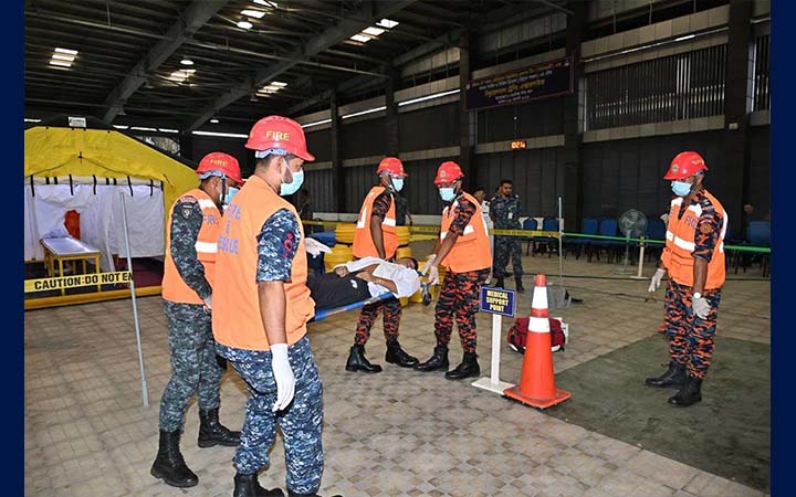 নৌবাহিনীর ব্যবস্থাপনায় রাসায়নিক দুর্যোগ মোকাবিলার যৌথ মহড়া অনুষ্ঠিত