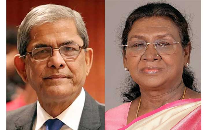 নবনির্বাচিত রাষ্ট্রপতি মির্জা ফখরুলকে অভিনন্দন জানালেন ভারতের রাষ্ট্রপতি
