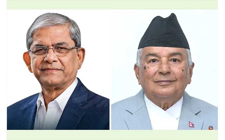 রাষ্ট্রপতি মির্জা ফখরুলকে নেপালের রাষ্ট্রপতির অভিনন্দন