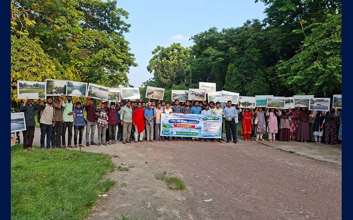 বিশ্ব নদী দিবসে বেরোবিতে আলোচনা ও মানববন্ধন