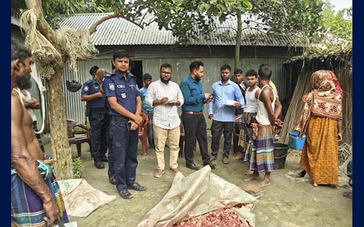 অসুস্থ গরু জবাই, মাংস পুঁতে কসাইকে জরিমানা
