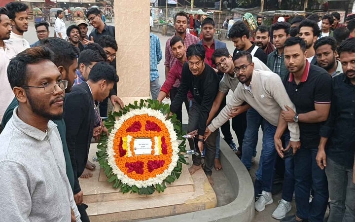 বিশ্বজিতের মৃত্যুবার্ষিকীতে জবি ছাত্রদলের শ্রদ্ধা, বিচার দাবি