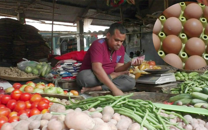 হিলিতে কমেছে ডিম ও বিভিন্ন প্রকার সবজির দাম