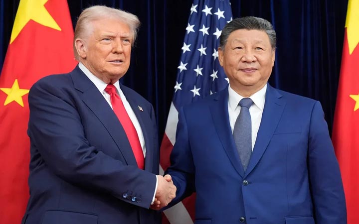 দক্ষিণ কোরিয়ায় ট্রাম্প-জিনপিং বৈঠক শুরু