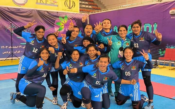 এশিয়ান কাবাডিতে ব্রোঞ্জ জিতলেন বাংলাদেশের মেয়েরা