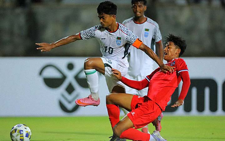 নেপালকে ৪ গোলে উড়িয়ে দিল বাংলাদেশ