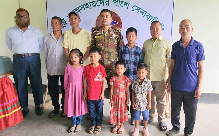 বান্দরবানে ছয় এতিম শিশুর লেখাপড়ার দায়িত্ব নিয়েছে সেনাবাহিনী
