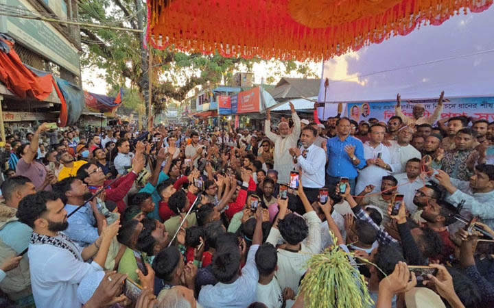 সুনামগঞ্জ-১ আসনে বিএনপি মনোনীত প্রার্থীর পথসভায় কান্নার রোল