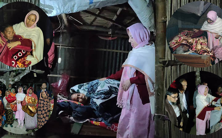 মধ্যরাতে শীতার্তদের পাশে জেলা প্রশাসক