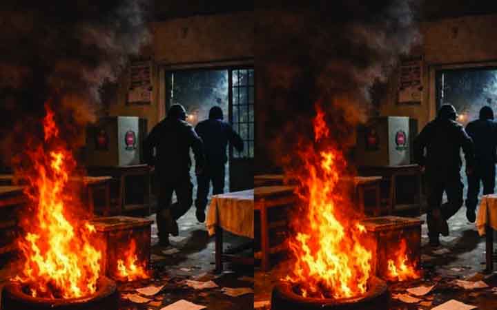 পটুয়াখালীতে ভোটকেন্দ্রে দুর্বৃত্তদের আগুন লাগানোর চেষ্টা