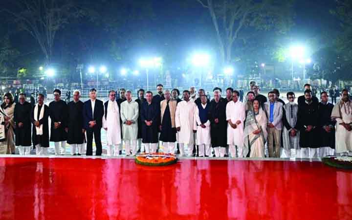 ভাষা শহীদদের প্রতি বিএনপির শ্রদ্ধা নিবেদন