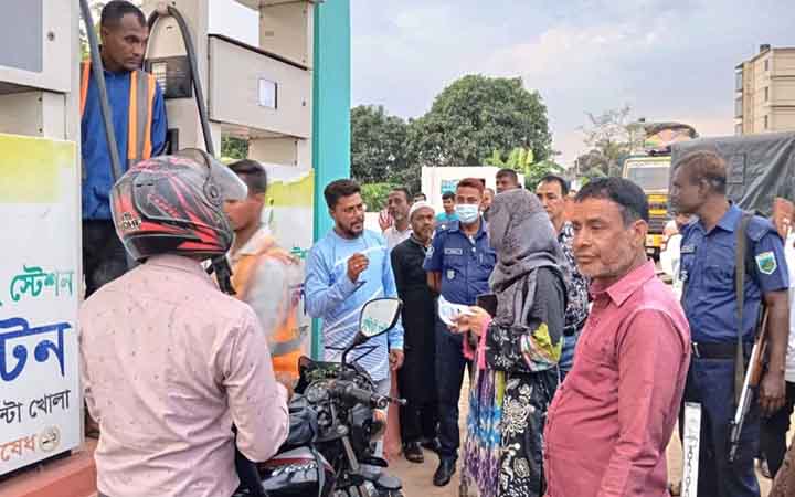 সান্তাহারে হা-মীম পেট্রল পাম্পকে ৩০ হাজার টাকা জরিমানা