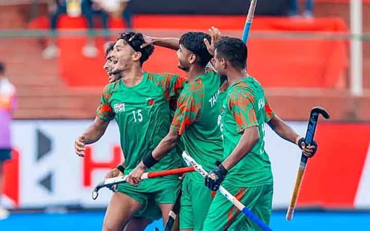 এশিয়ান গেমস হকির বাছাইপর্বের ম্যাচে চাইনিজ তাইপেকে হারিয়ে শুভসূচনা বাংলাদেশের